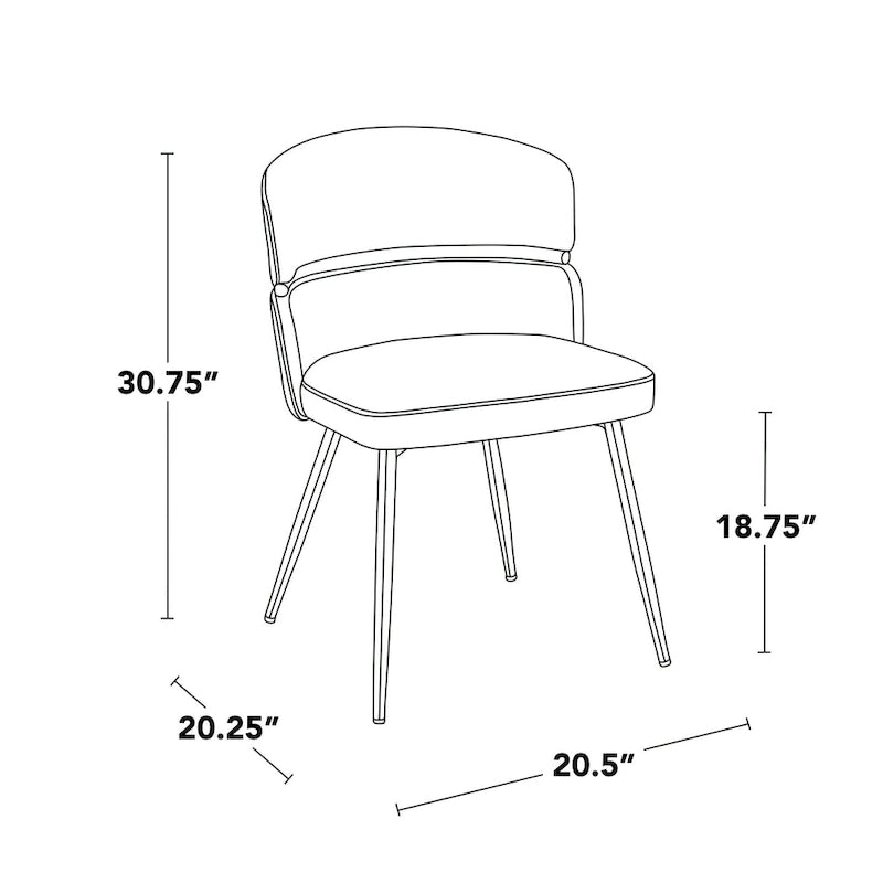 Silver Orchid Lena Dining Chair (Set of 2)