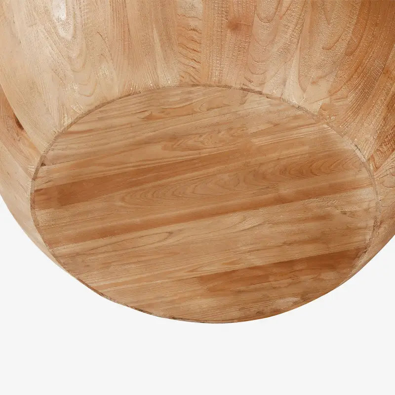 35.43  Vintage Style Bucket Shaped Round Coffee Table with Storage Flip Top
