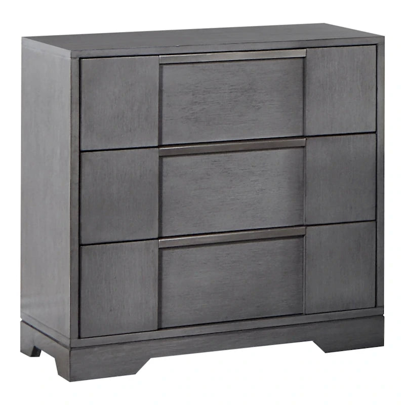 Furniture of America Tona Contemporary 5-Piece Grey Wood Storage Platform Bedroom Set with LED Lights