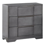 Furniture of America Tona Contemporary 5-Piece Grey Wood Storage Platform Bedroom Set with LED Lights