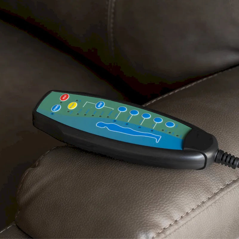 Gilbert Mushroom Faux Leather Power Lift Massage Recliner