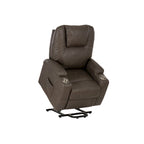 Gilbert Mushroom Faux Leather Power Lift Massage Recliner