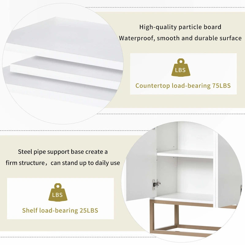 Modern Sideboard Elegant Buffet Cabinet with Large Storage