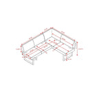 Somette Leah White Nook Corner Dining Bench